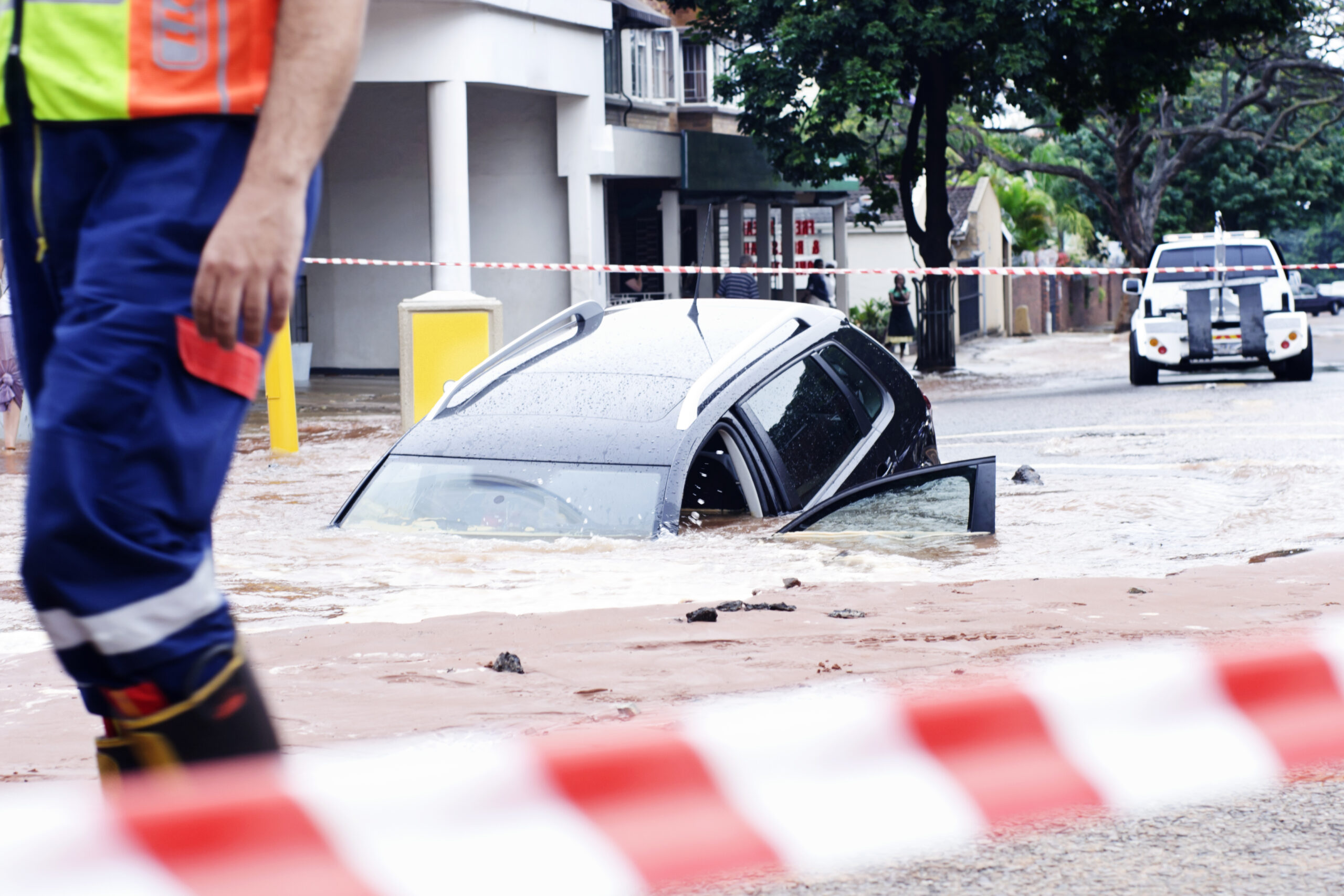 Car in sinkhole